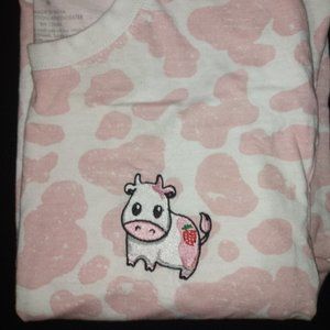 🍓HOT TOPIC Strawberry Milk Cow Crop Top